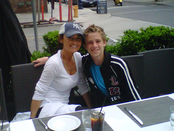 Dale Whibley with Kelly Carlson at One Restaurant in Toronto.