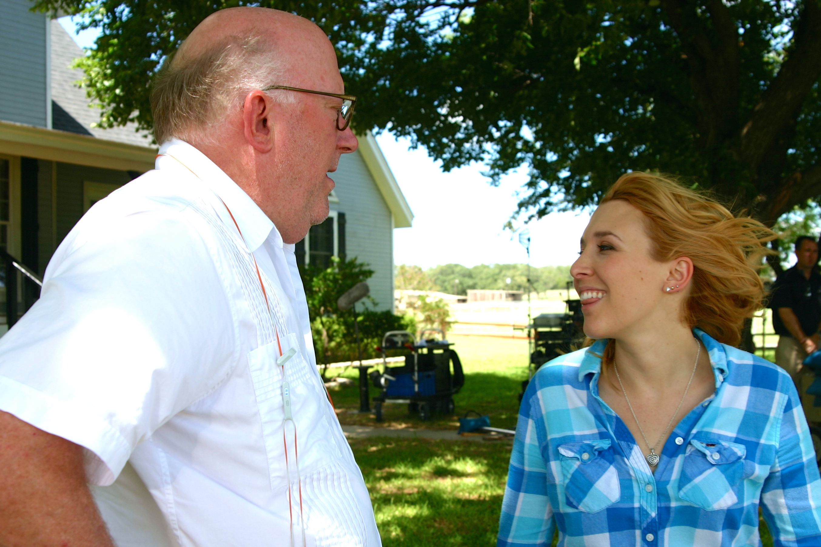 Porter Farrell, Madelyn Deutch on location for 