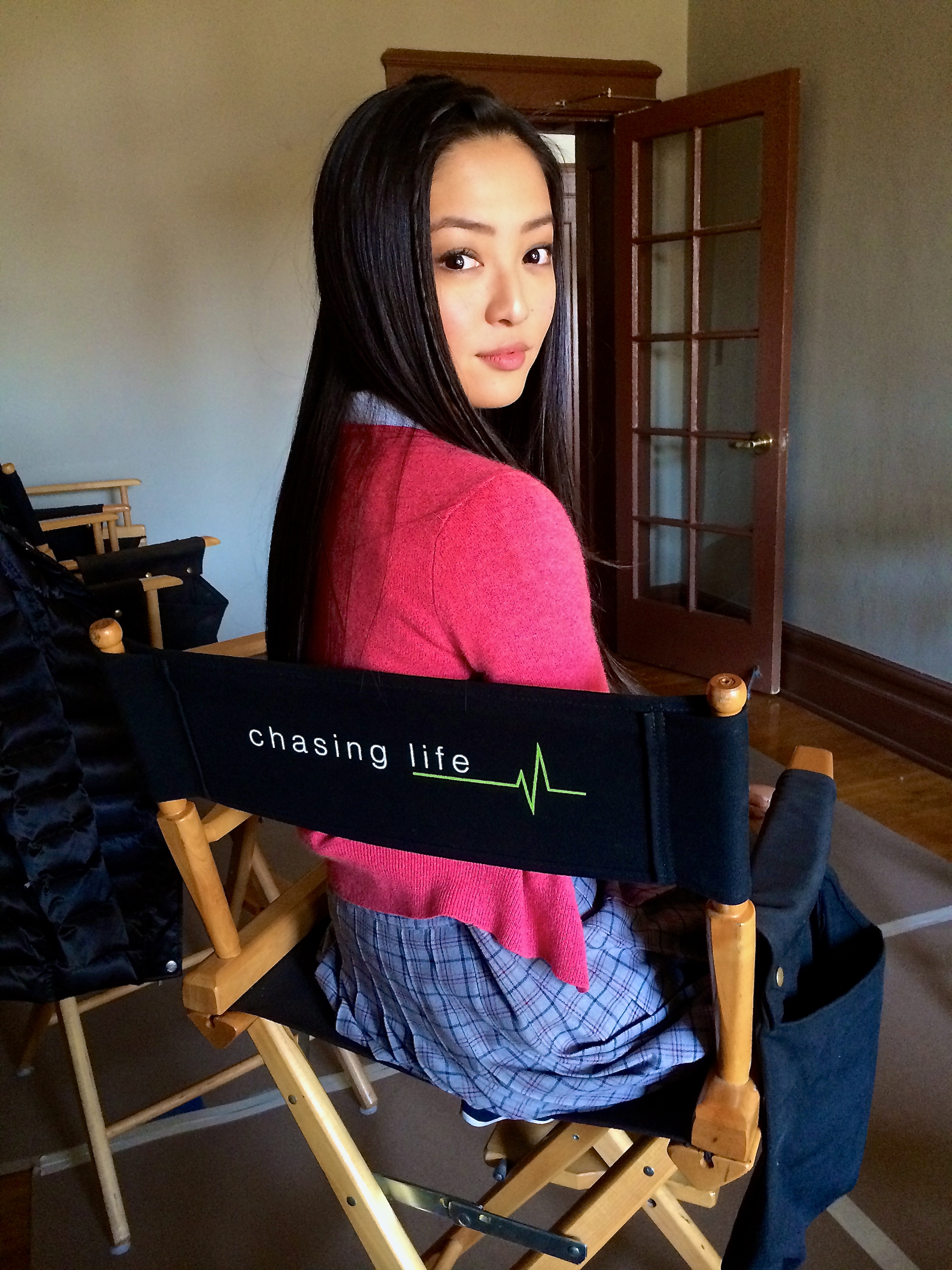 On Set of Chasing Life as Shelby