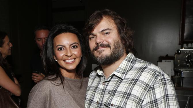 Lisa Leyva and Jack Black attend a celebration for Bernie October 30, 2012