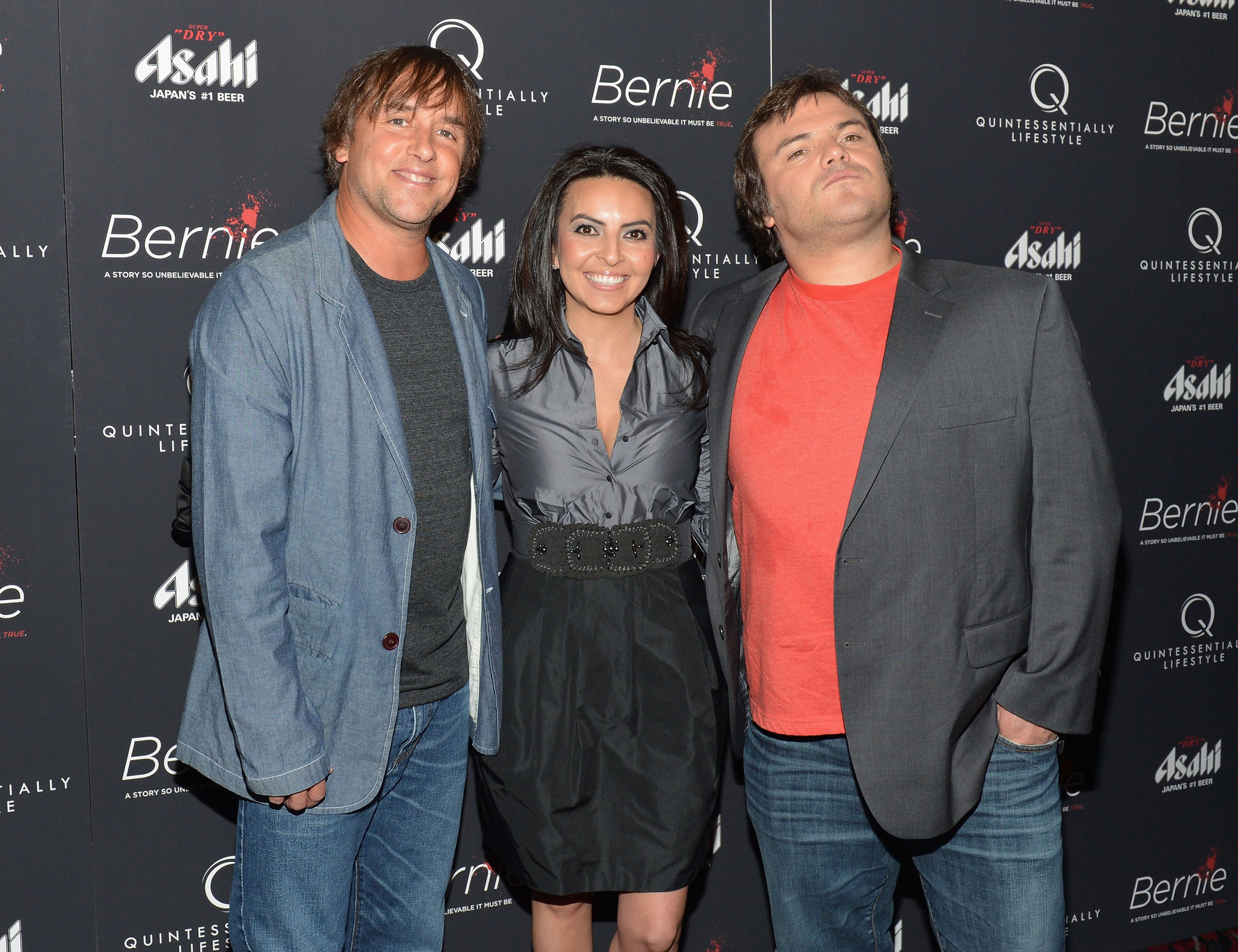 Richard Linklater, Jack Black and Lisa Leyva at event of Bernie (2011)