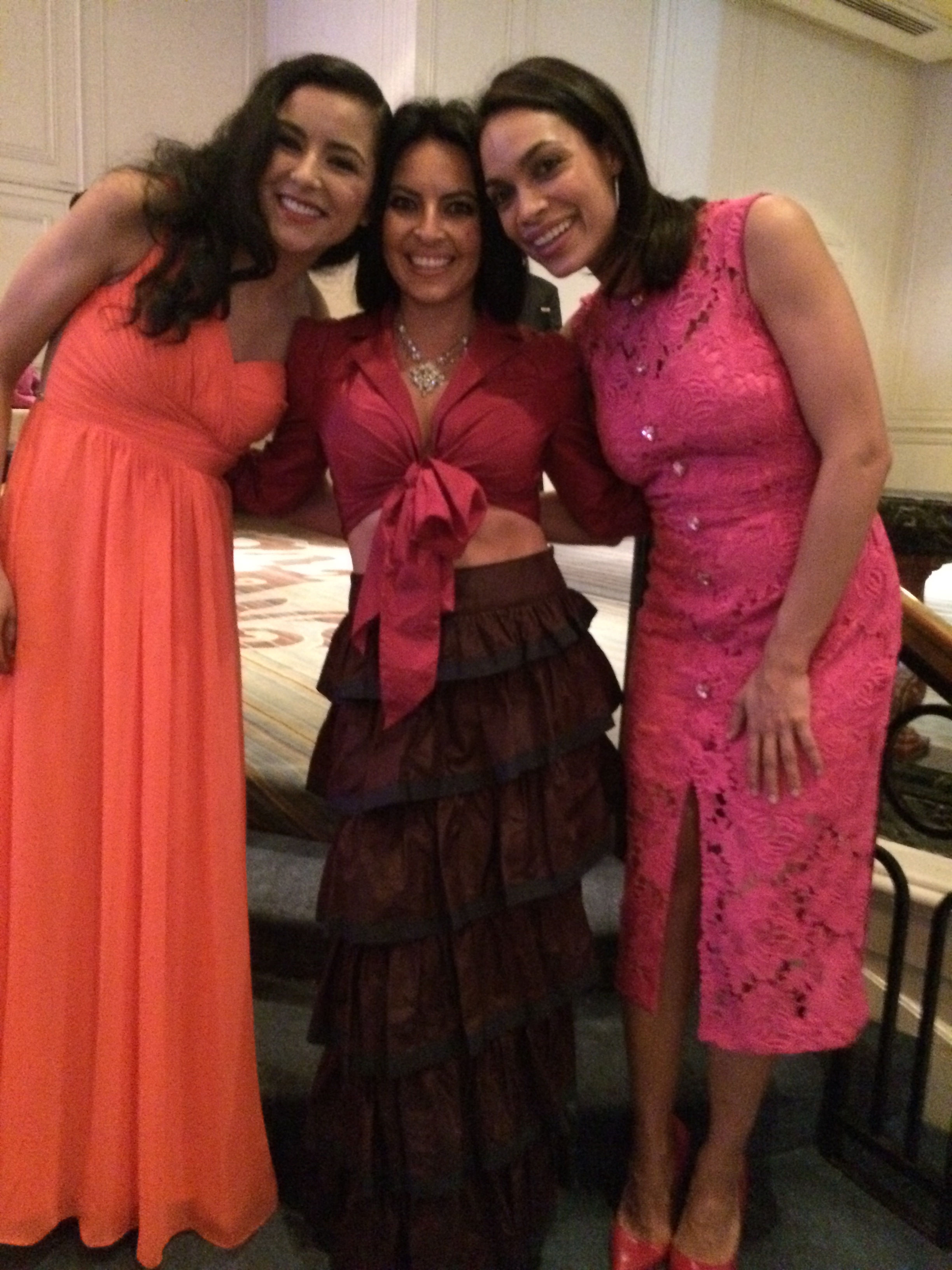 Emily Rios, Lisa Leyva, Rosario Dawson attend the NHMC Awards Gala, Beverly Hills, February 28, 2014