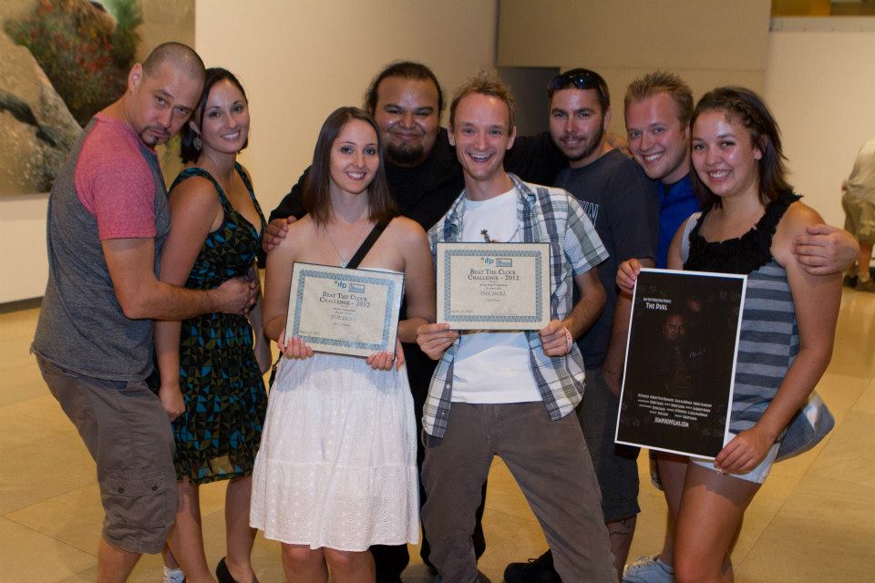 The Duel premiered at the Phoenix Art Museum on August 10th 2012 for the IFP Beat the Clock Challenge 2012. It was Nominated for best trailer, Awarded 3rd place overall and Best Actress