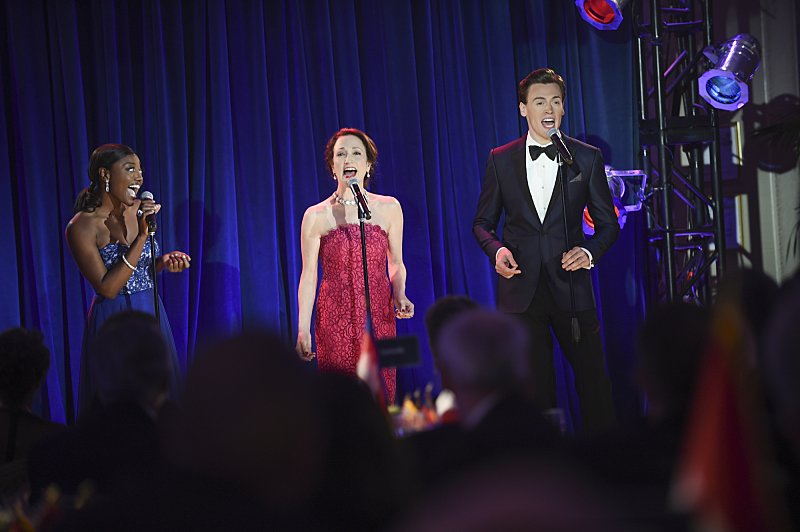 Still of Bebe Neuwirth, Patina Miller and Erich Bergen in Madam Secretary (2014)