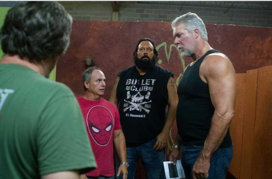 Kevin Nash (Magic Mike XXL) Big John and Veteran Stunt Coordinator Scott dale on set of Slaw
