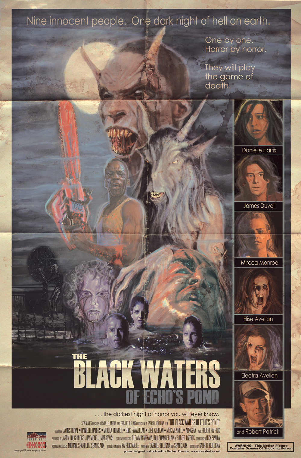 The Black Waters of Echo's Pond retro style theatrical poster.