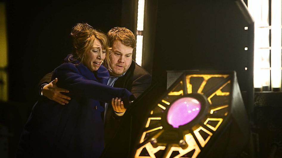 Still of James Corden and Daisy Haggard in Doctor Who (2005)