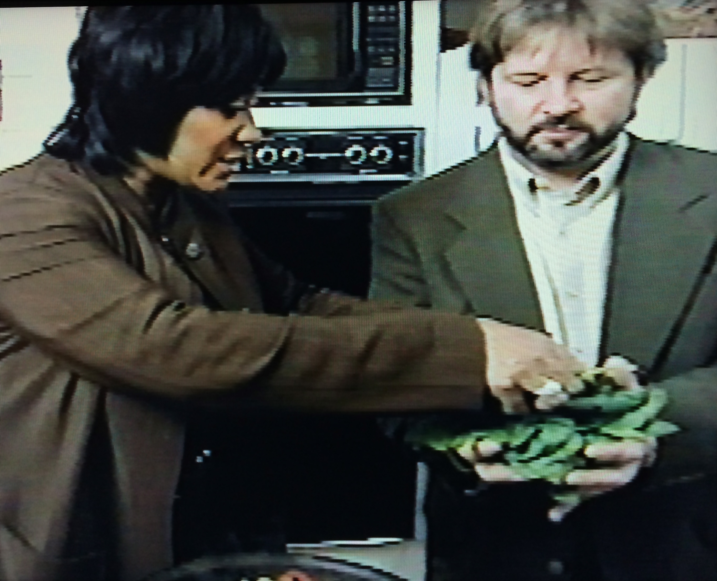 Douglas Wester on set with Patti LaBelle