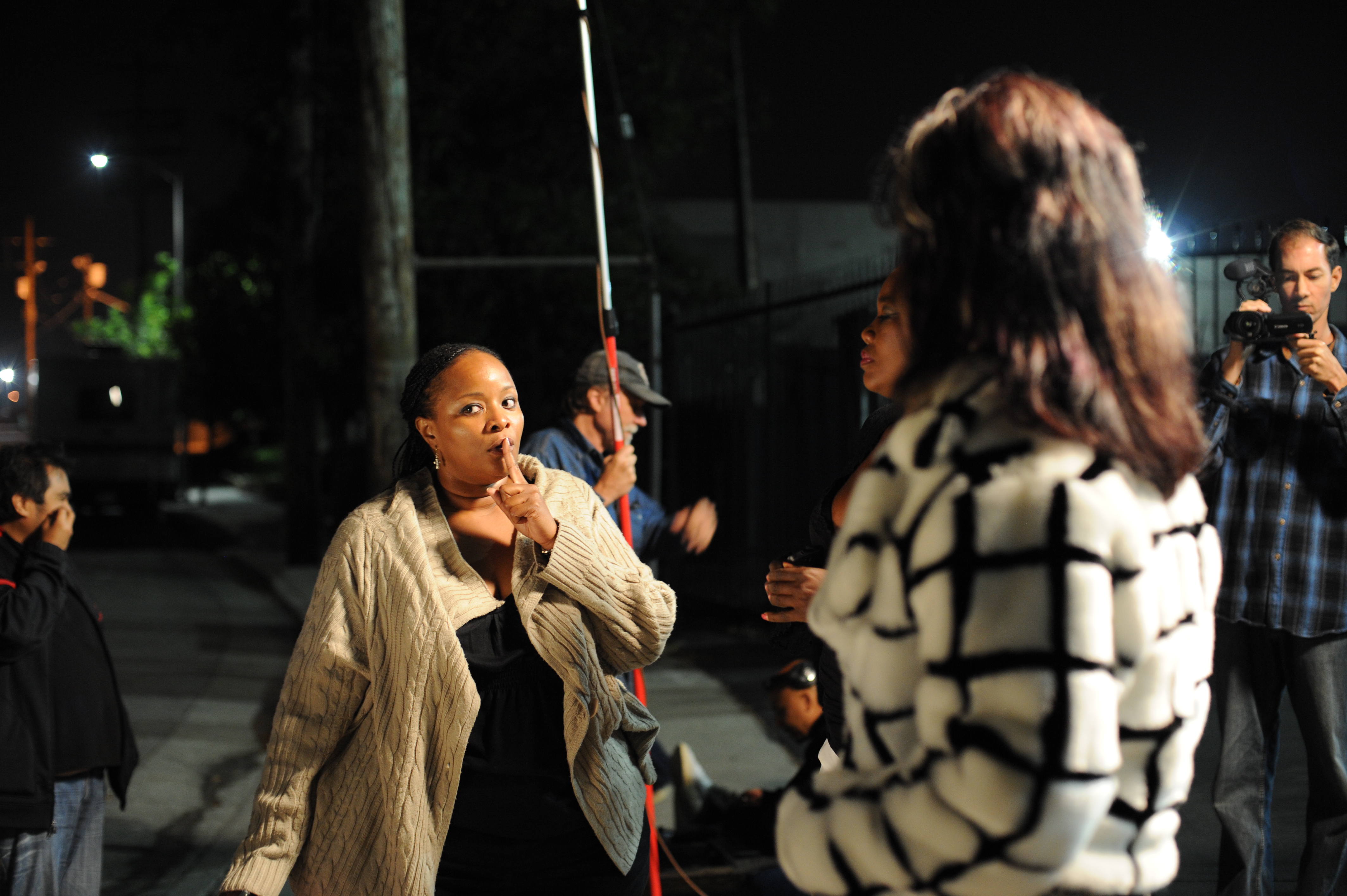 Shaughnessy Dixson directing on the set of Shelther Through the Storm (Short)