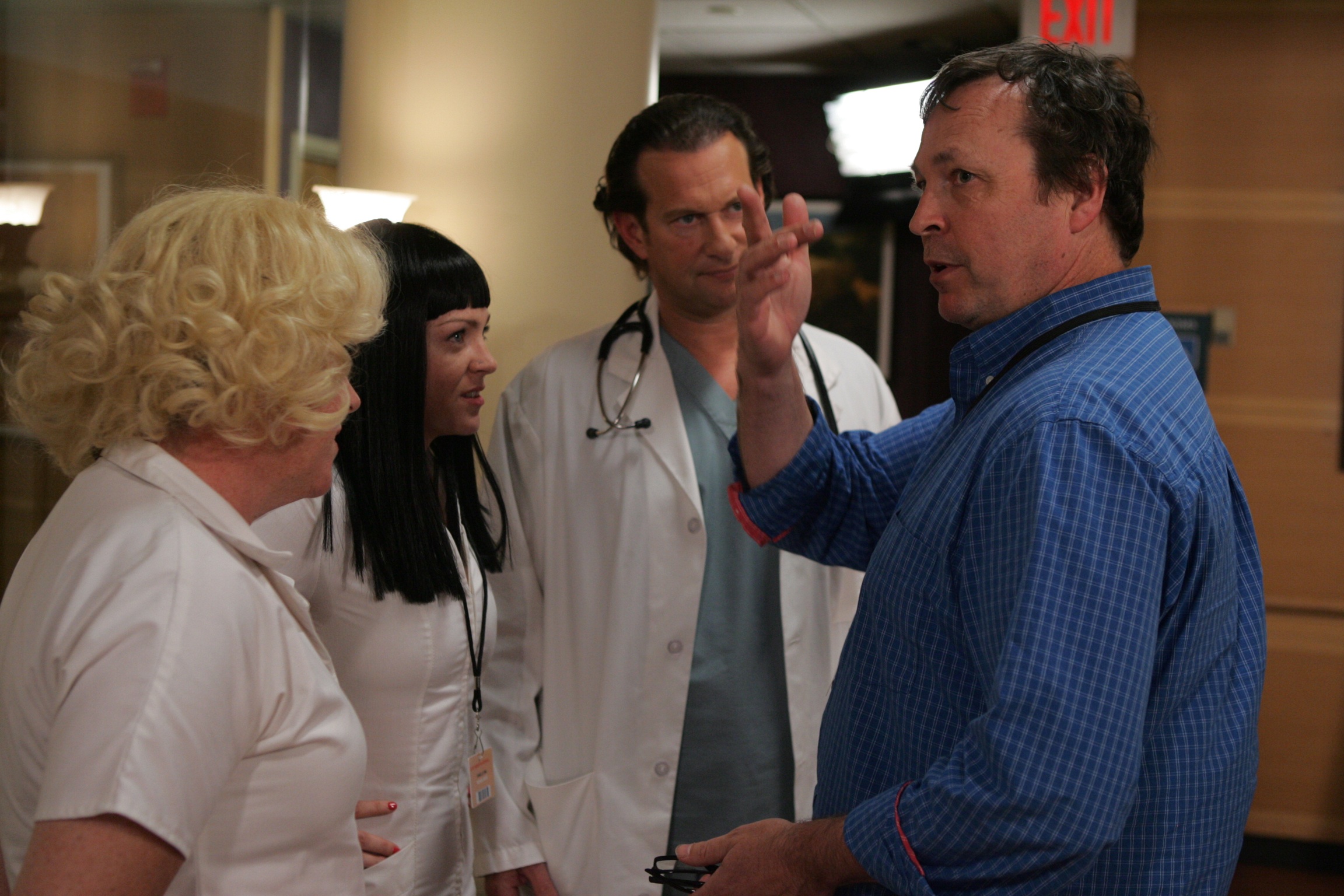 On the set of The Three Stooges Movie 2012