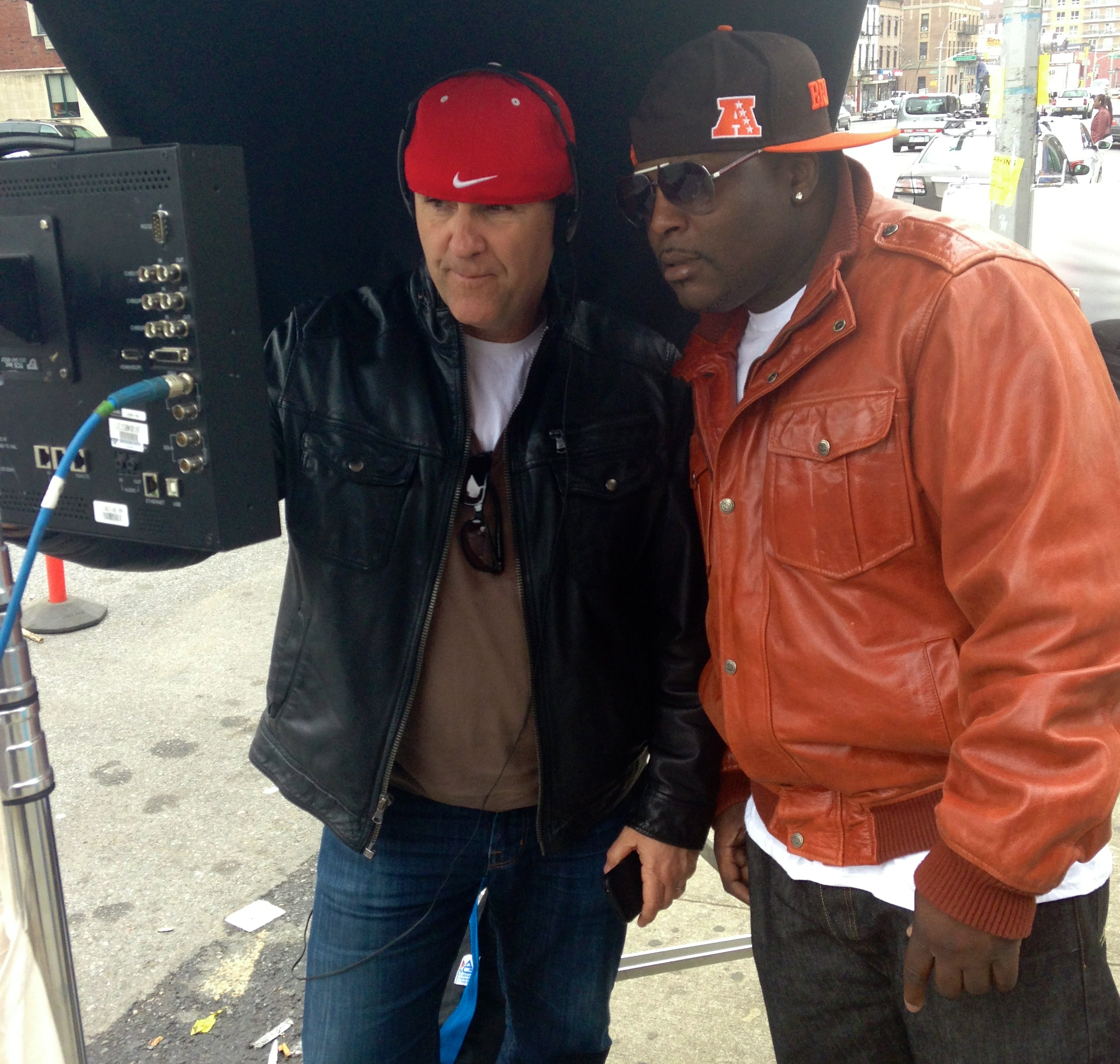 MIKEY JAY AND DIRECTOR KEVIN BRESLIN ON THE SET OF BLOWTORCH