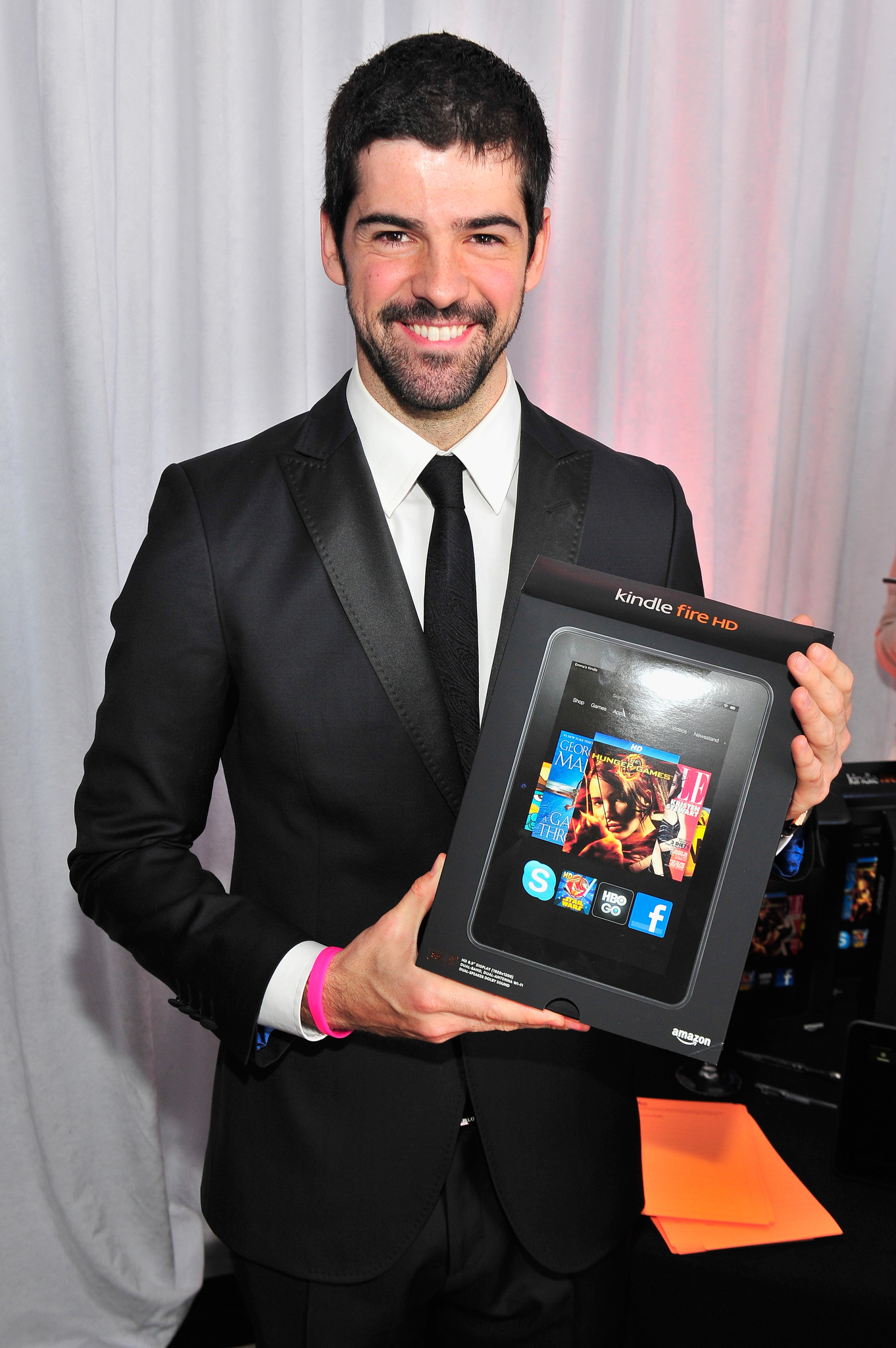 Miguel Angel Munoz poses in the Kindle Fire HD and IMDb Green Room during the 2013 Film Independent Spirit Awards at Santa Monica Beach on February 23, 2013 in Santa Monica, California.