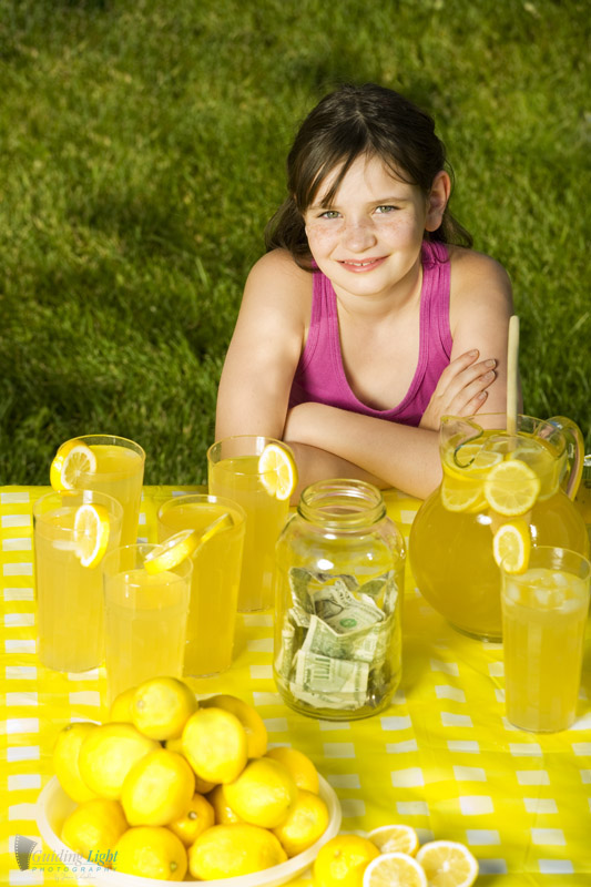 Stock photography session lemonade stand