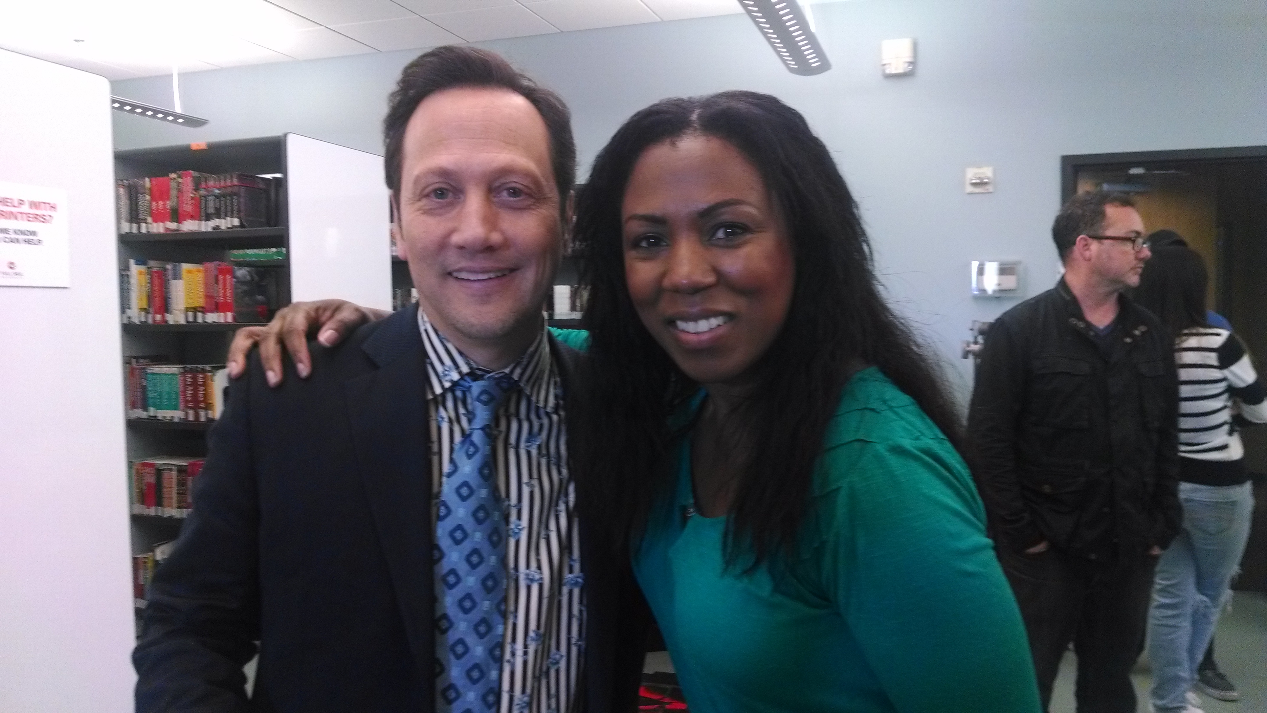 On set for 'The Real Rob' with Rob Schneider