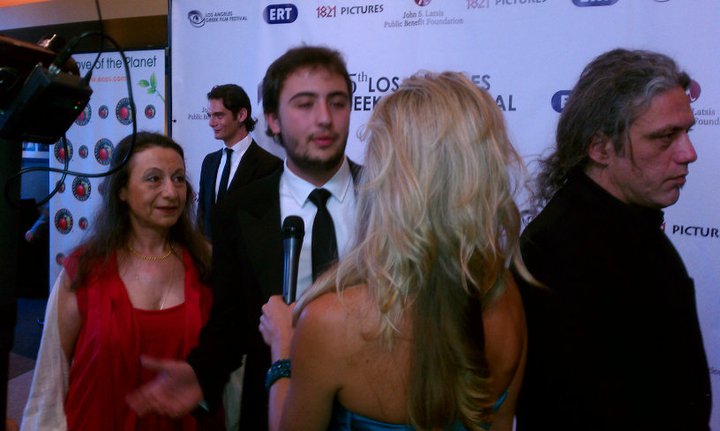 Petros Antoniadis with Maria Vlachaki at the closing night of the 5th Los Angeles Greek Film Festival for the presentation of the Short Film 