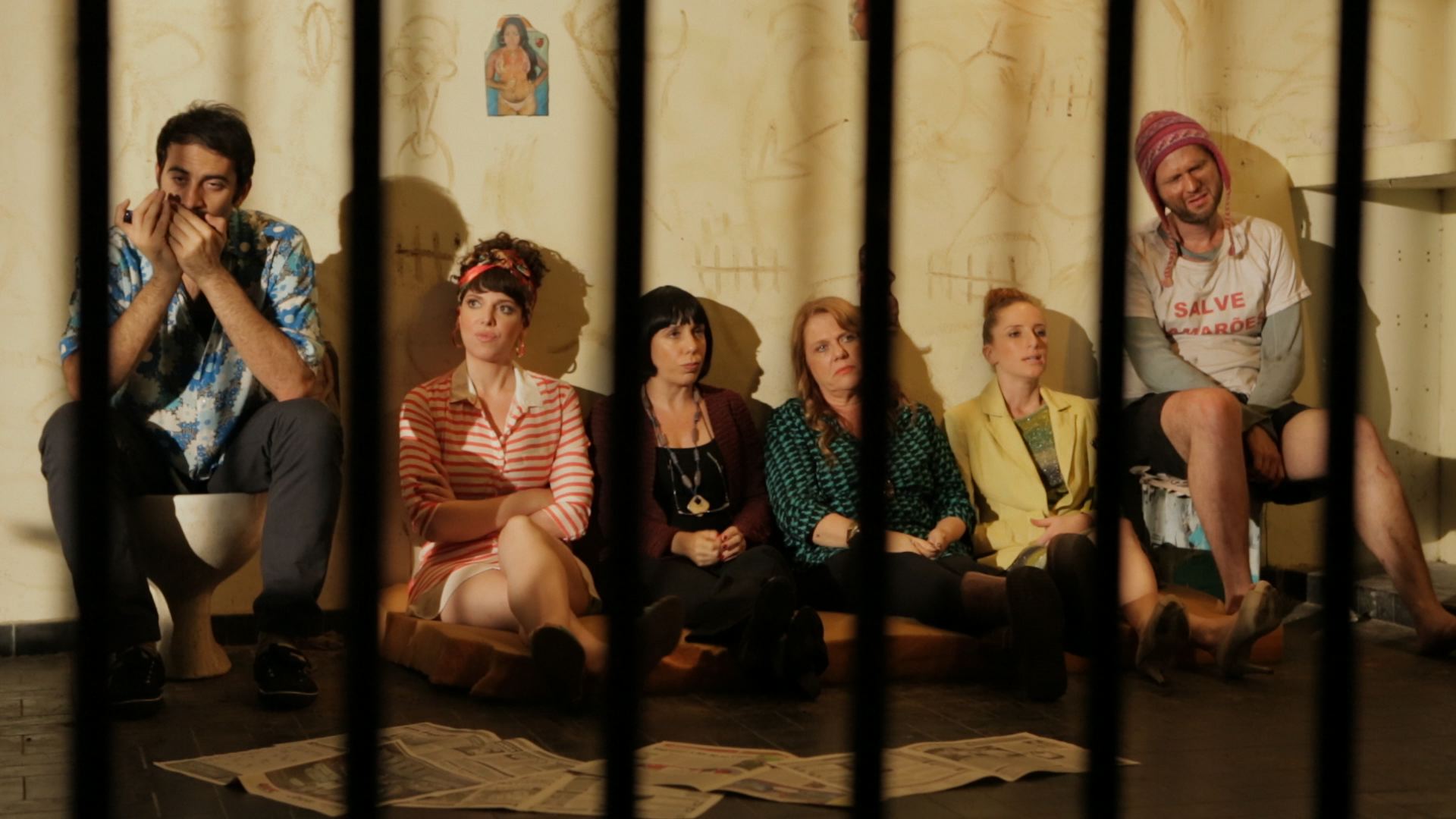 Still of Natalia Klein, Lucas Oradovschi, Juliana Guimaraes, Regiana Antonini, Carolina Ferman and Eduardo Katz in Adoravel Psicose (2013)