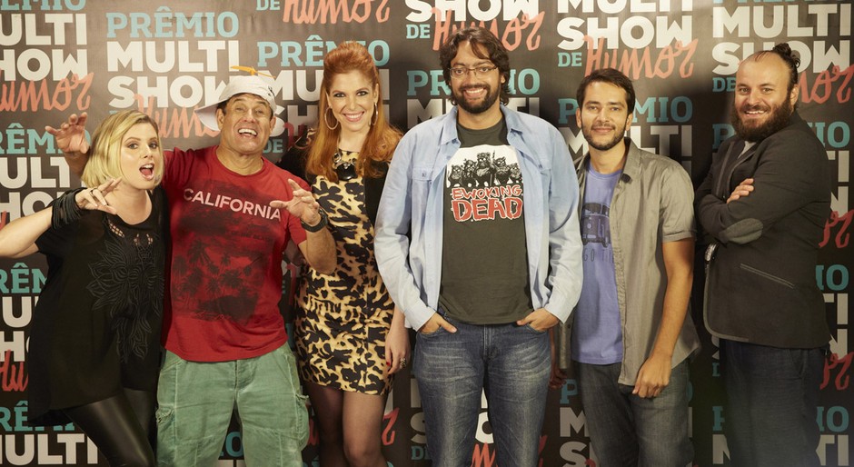 Dani Valente, Sergio Mallandro, Natalia Klein, Fernando Caruso, Bento Ribeiro and Paulinho Serra in Premio Multishow de Humor (2015)