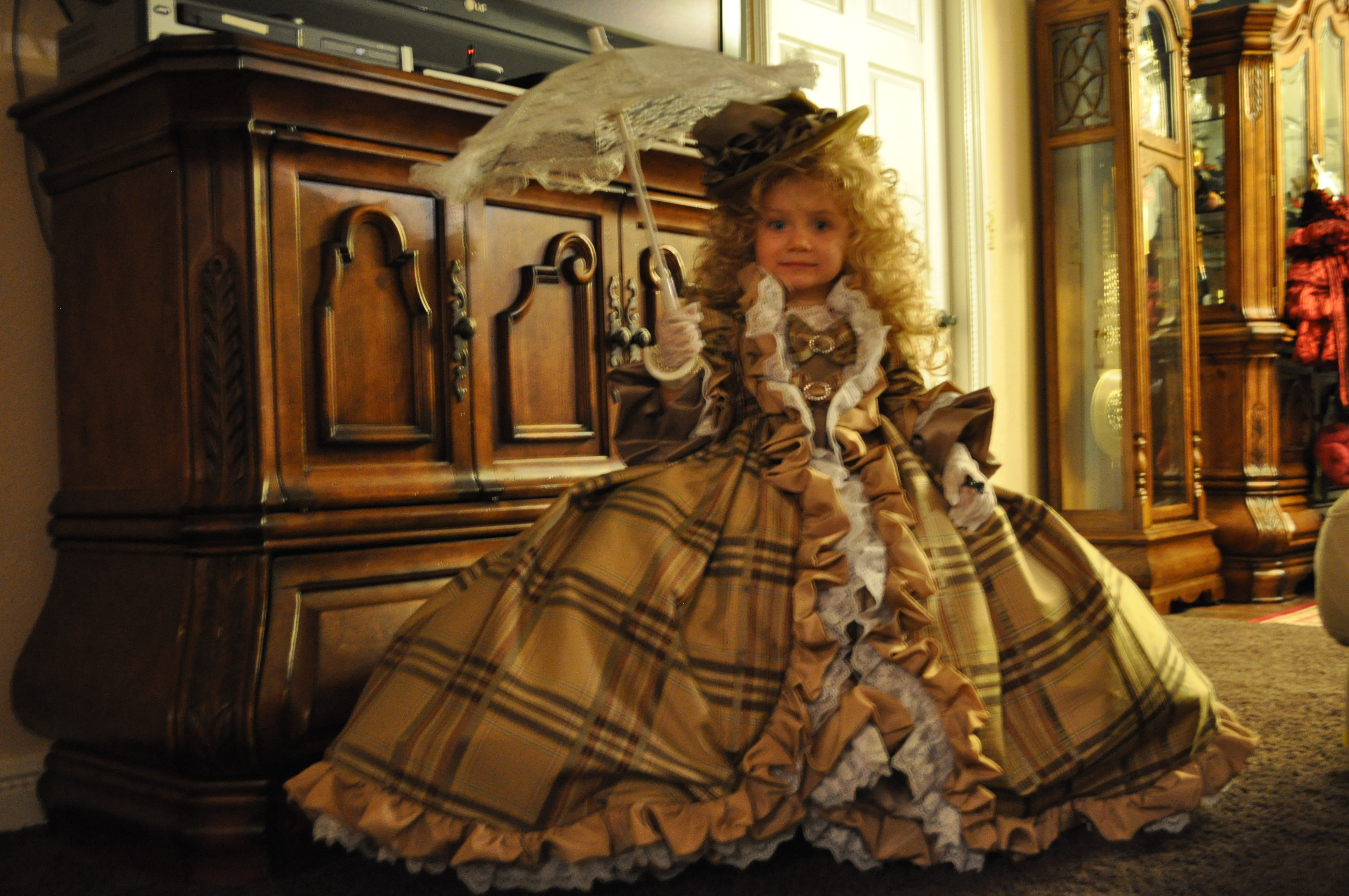 2 years and 5 months old Rosanna as Young Maria Antoinette. Costume custom-designed and custom-made by Oxana Foss