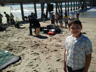 Victor shoots at the beach