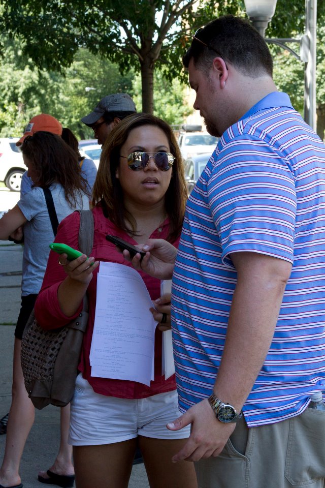 Production photography from the set of Winning Number.