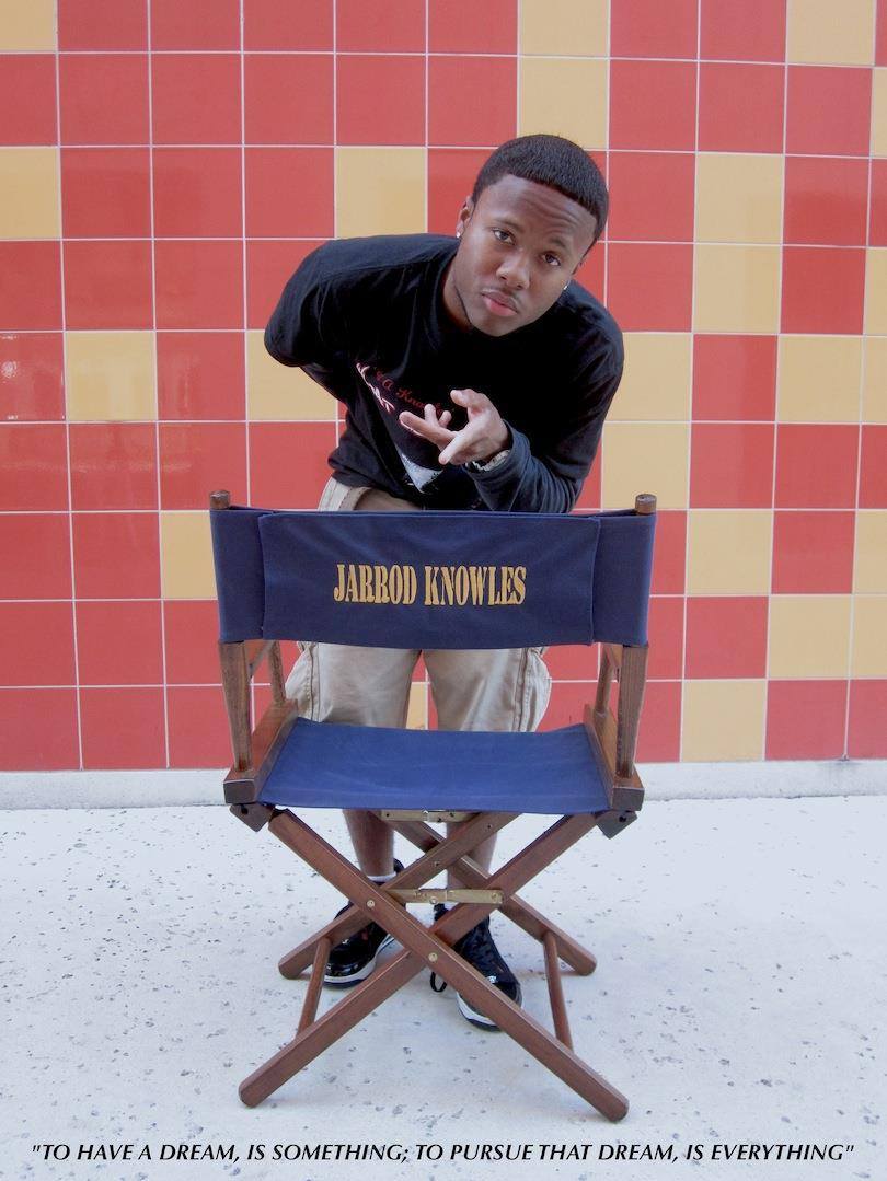 Jarrod Knowles with his Director's chair