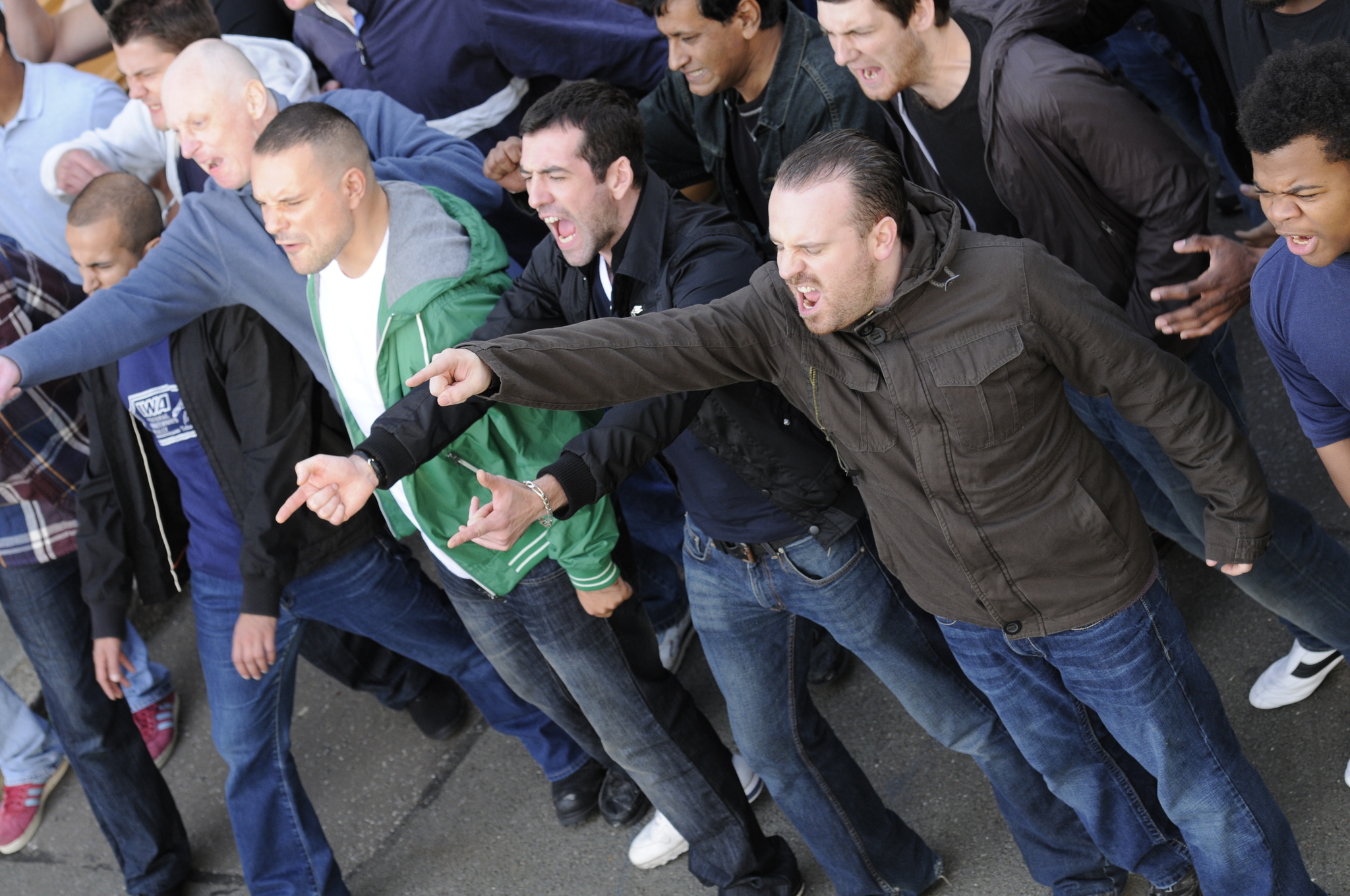 Still of Simon Phillips, Peter Barrett and Nick Nevern in White Collar Hooligan 2: England Away (2013)