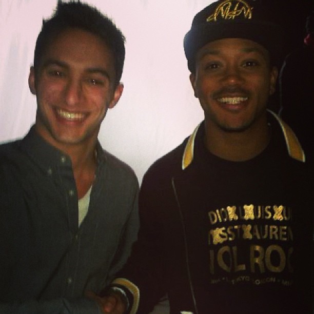 On set of Frat Brothers with Romeo Miller aka Lil Romeo