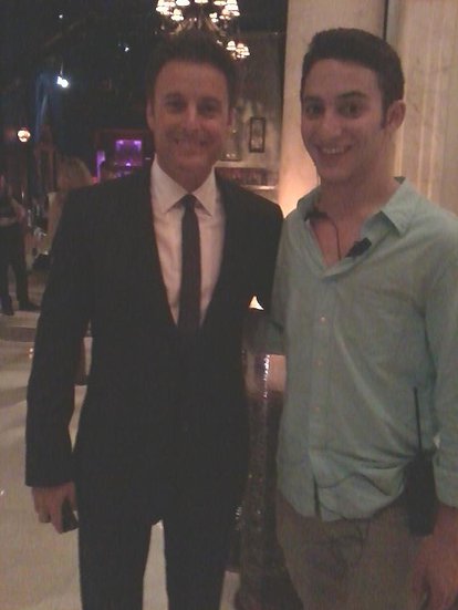 On set of The Bachelorette with Chris Harrison