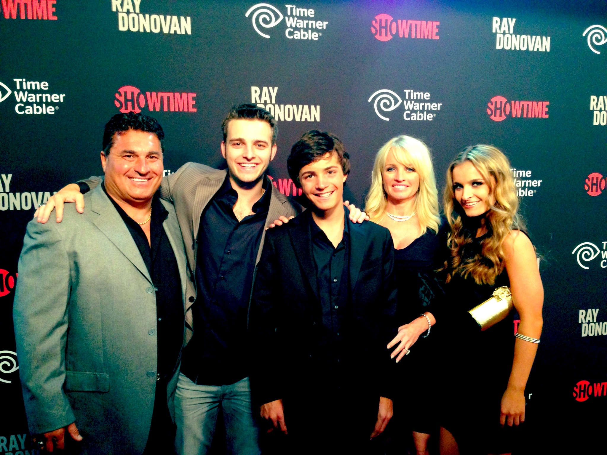 Devon Bagby with his Parents, Brother Damian Bagby and Sister Desiree Bagby at the Premier of Ray Donovan