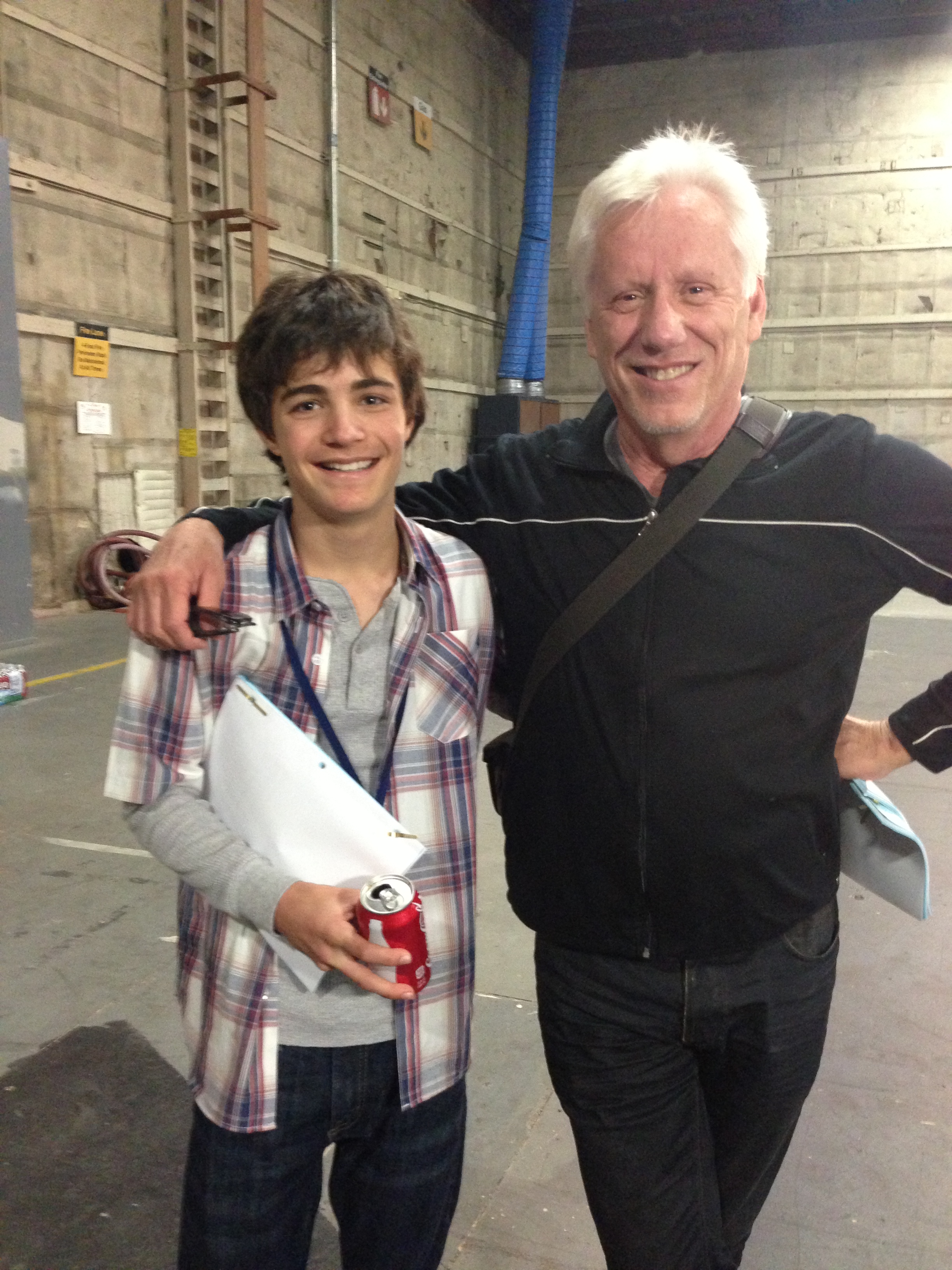 Devon Bagby and James Woods working on Ray Donovan