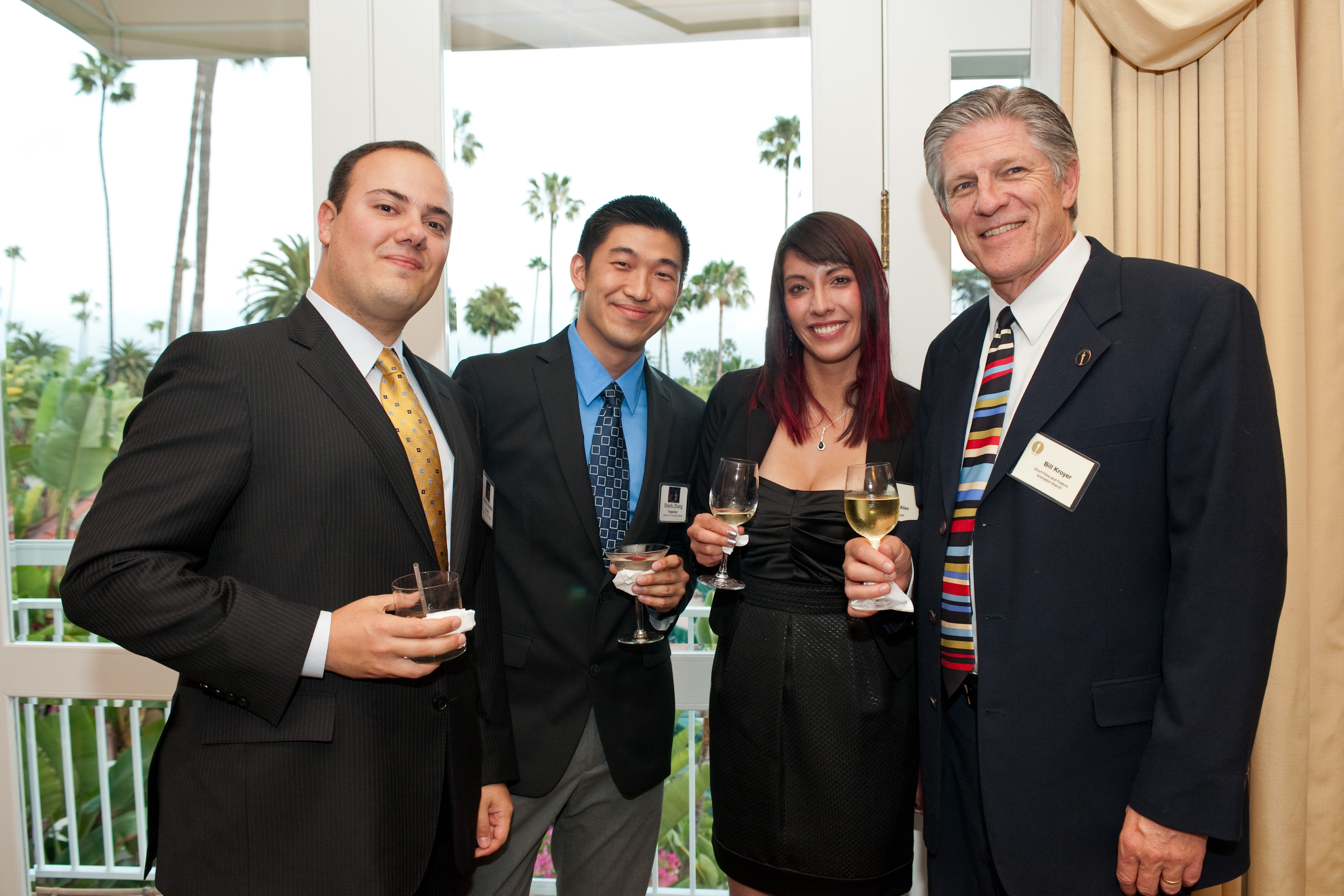 Bernardo Warman with fellow directors Shaofu Zhang, Lisa Allen and Bill Kroyer at the Beverly Hills Hotel.