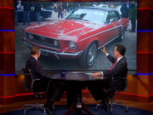 Still of Stephen Colbert and Alan Mulally in The Colbert Report (2005)