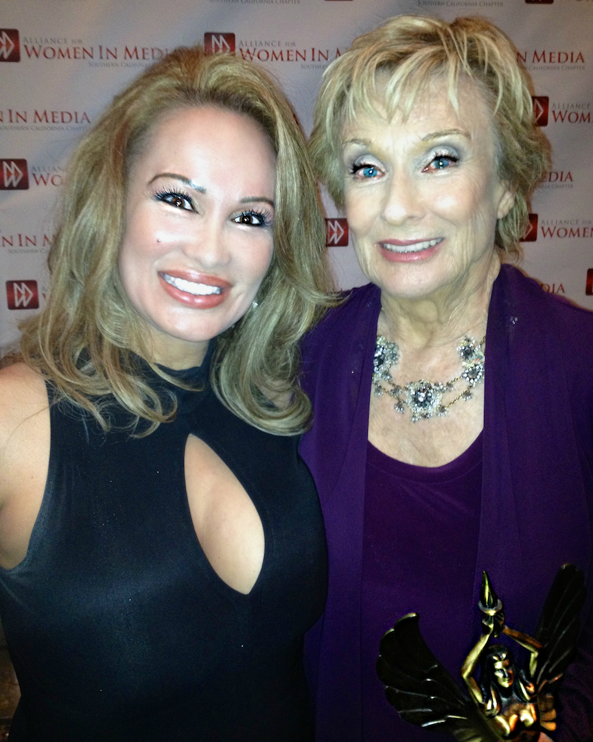 Lisa Christiansen and Cloris Leachman at the Genii Awards where Cloris received her lifetime achievement award.