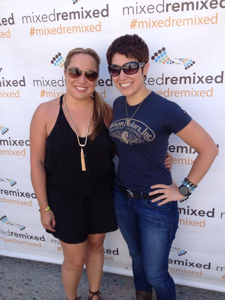 Melissa Navia with director Nicole Gomez Fisher at screening of Sleeping with the Fishes, starring Gina Rodriguez, at Mixed Remixed Festival