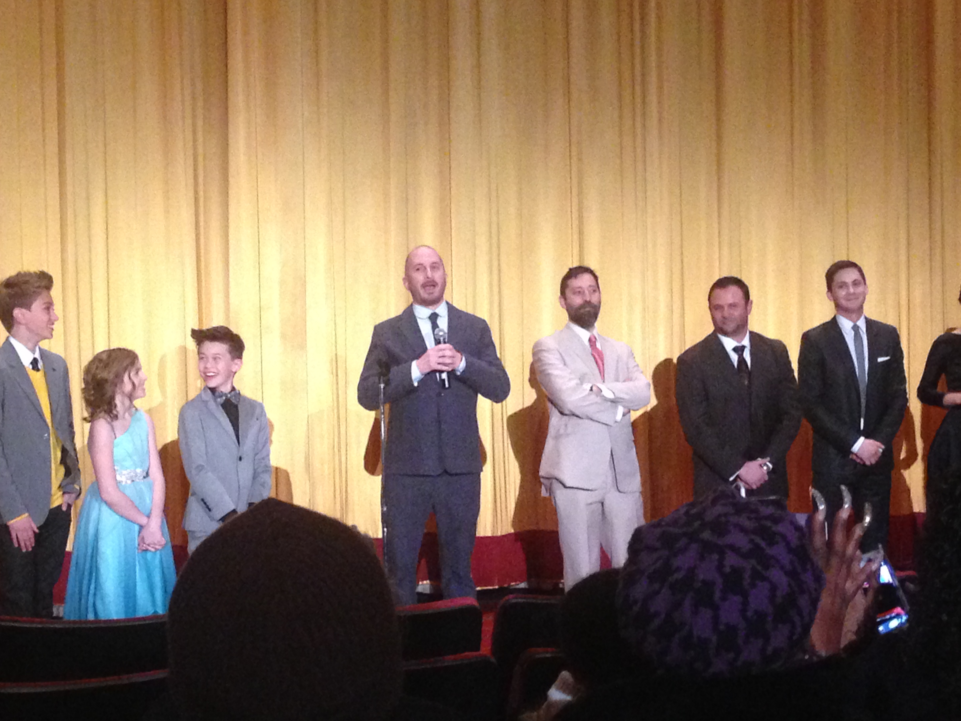 Darren Aronofsky introducing the cast of Noah at the NYC Premiere.