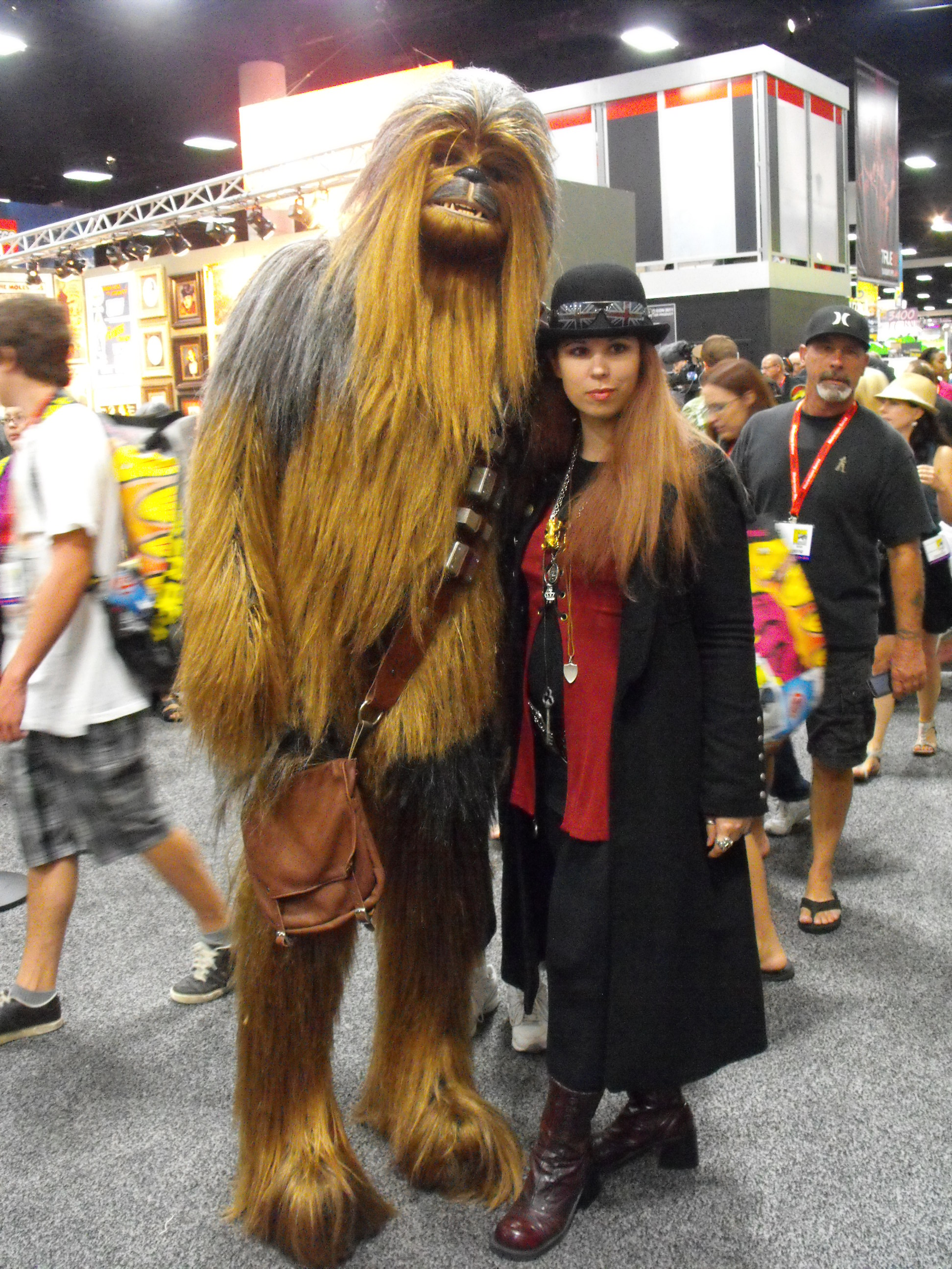 Alex from The League of Honor with Chewbacca at Comic-con International 2011.