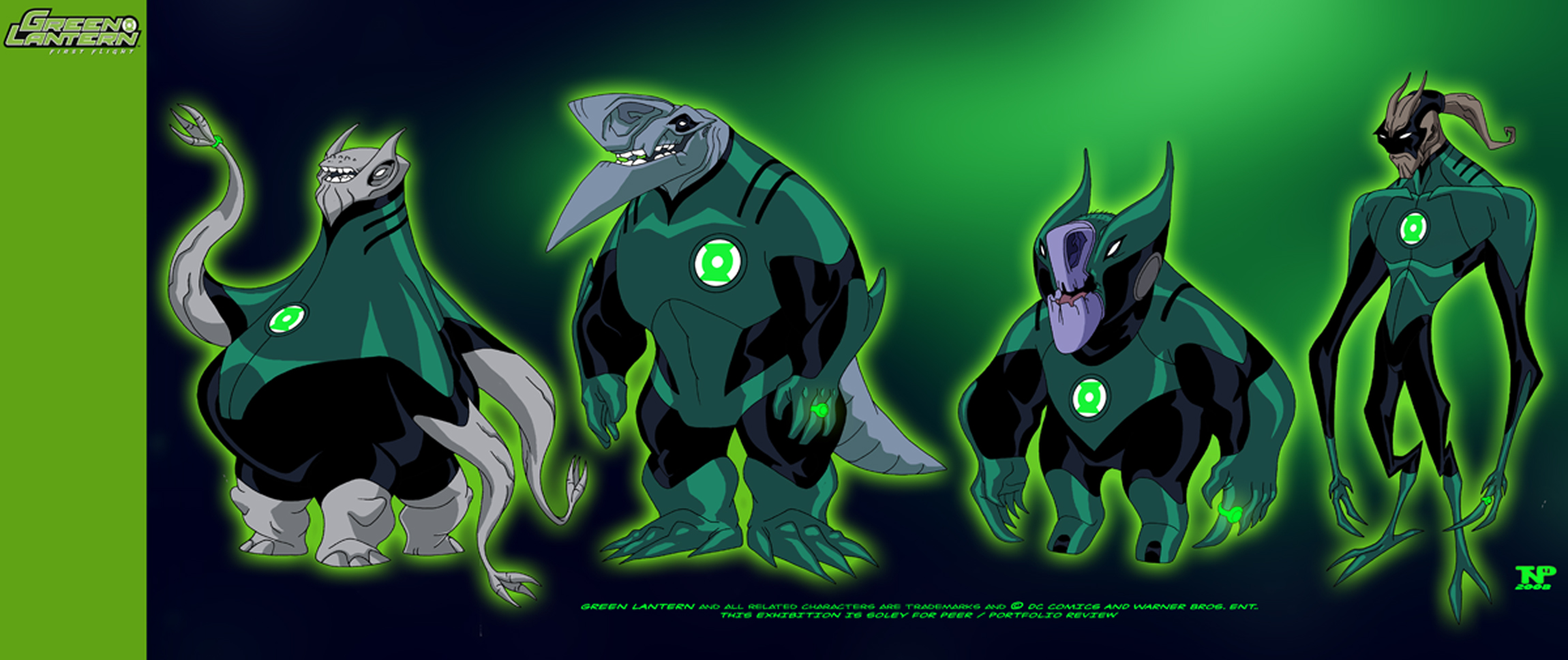 Alien Green Lanterns from the DVD movie 