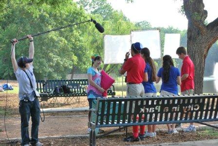 Olivia Posner on location filming - summer of 2010.