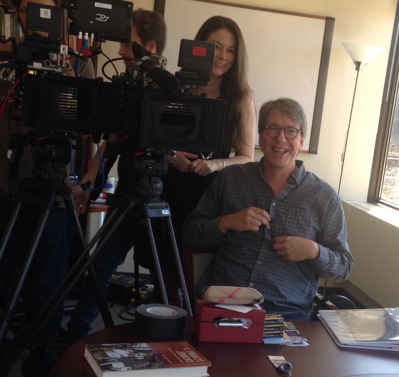 Aimée Ricca and Howard Lukk on-location at SMPTE Headquarters for Moving Images