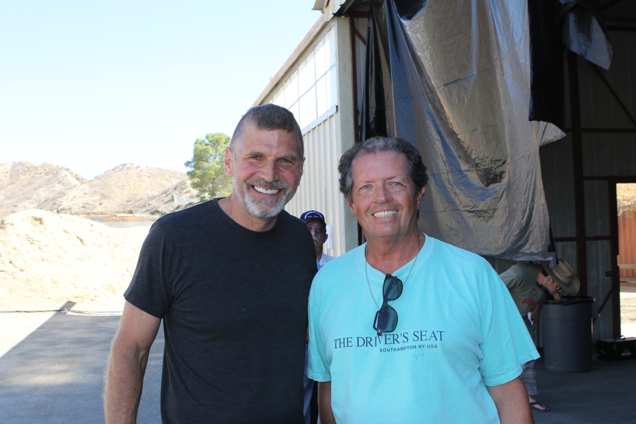 Nick Chinlund and John Layton on the set of 