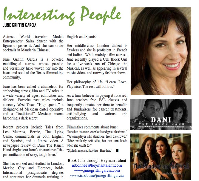 Featured article in Latin Connection magazine Nov 2012