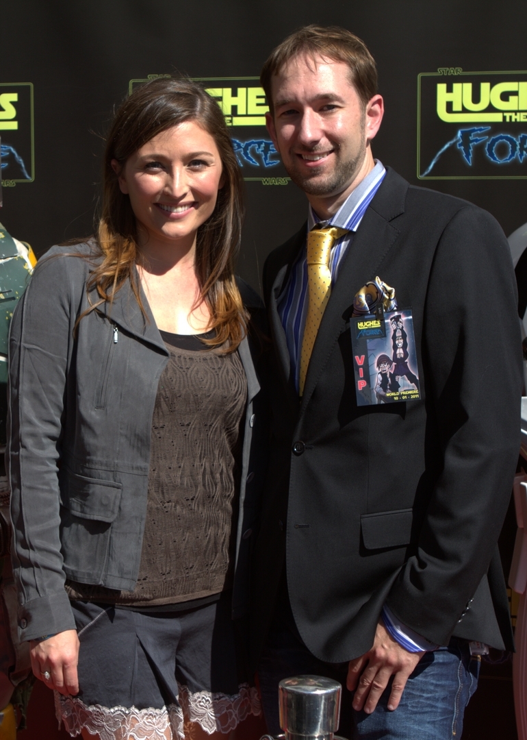 On the red carpet at the Hughes the Force Premiere with Actress Taylor Treadwell
