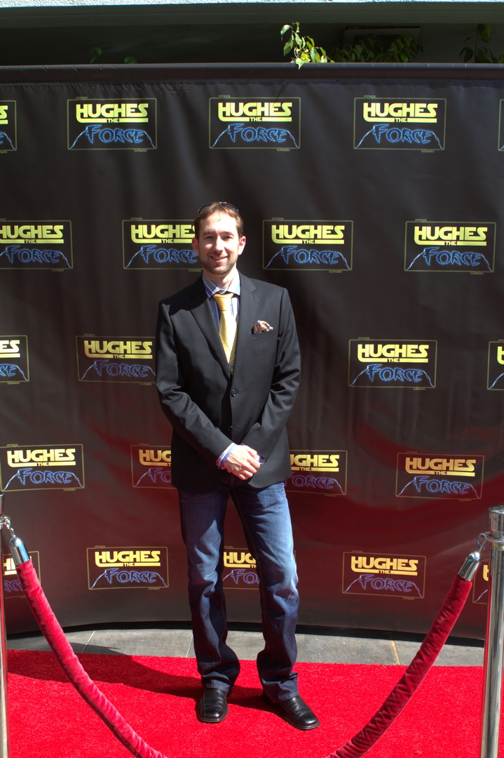 On the red carpet at the Hughes the Force Premiere