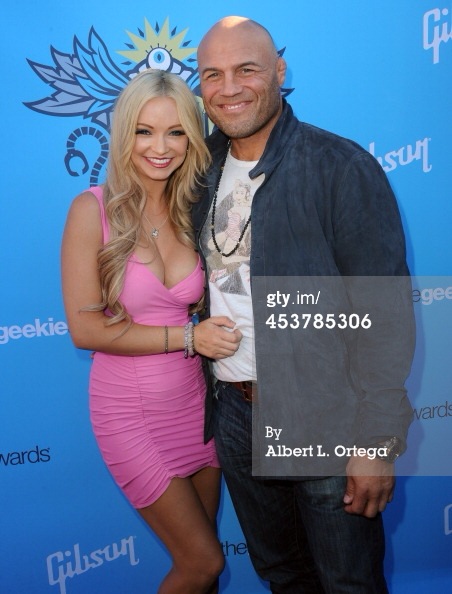 Actress Mindy Robinson of King of the Nerds and actor and UFC fighter Randy Couture present at the 2nd annual Geekie Awards 2014