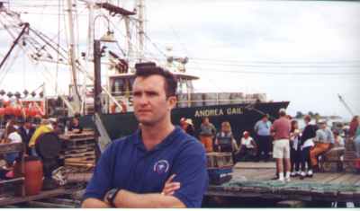 Alan Francis as Assistant Medical Examiner on the set of 