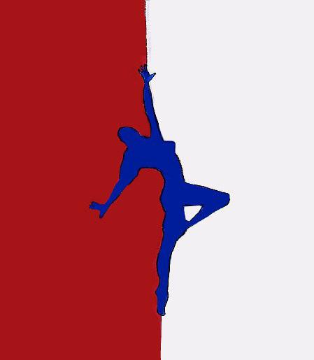 THE DANCER RED WHITE AND BLUE. ORIGINAL CREATED IN WINONA MN IN 1974. SINCE THEN CREATED NEW DIMENSIONS ON PHOTOSHOP. ORIGINAL NOT FOR SALE.