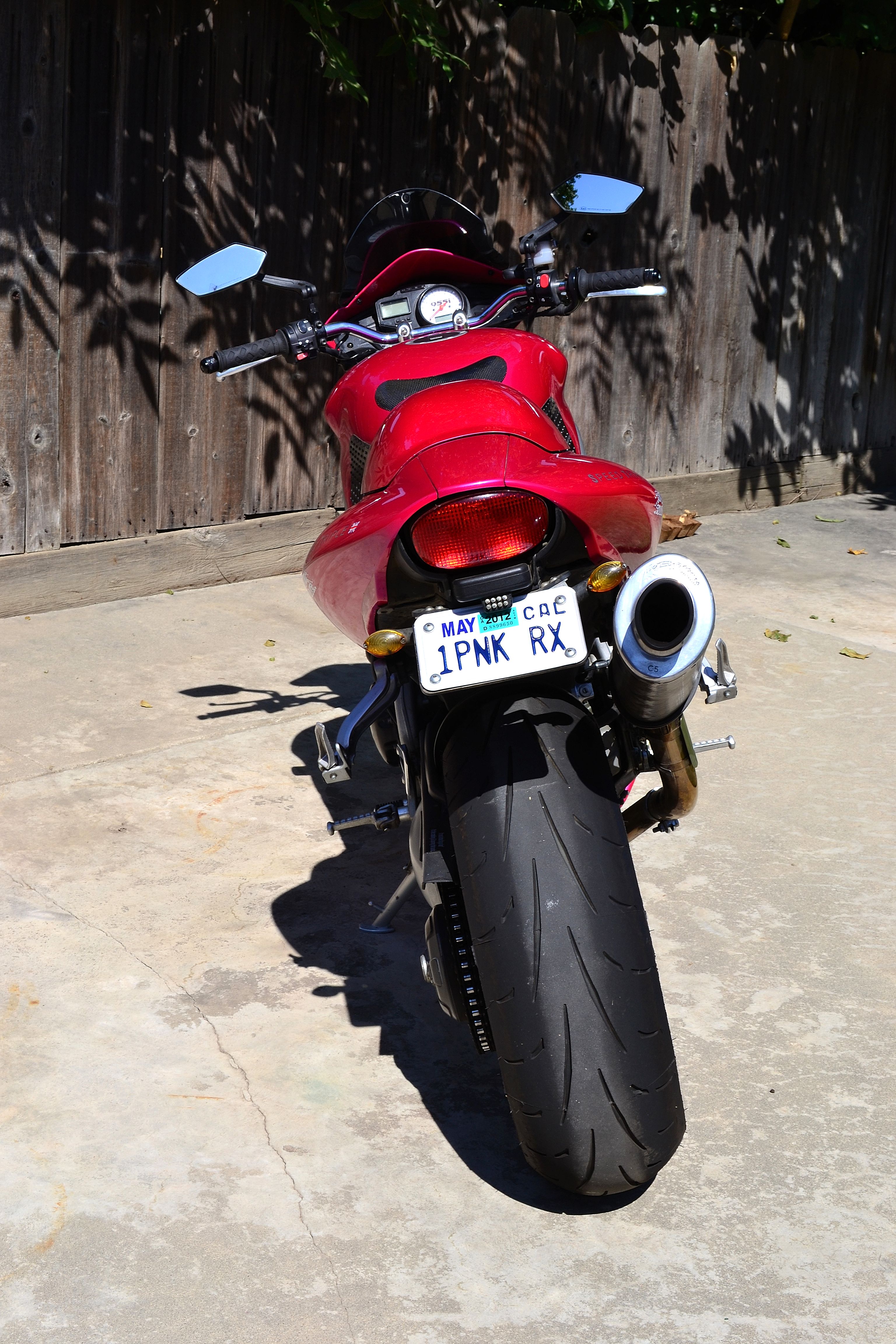 The new personalized license plate for my Triumph Speed Triple!!!