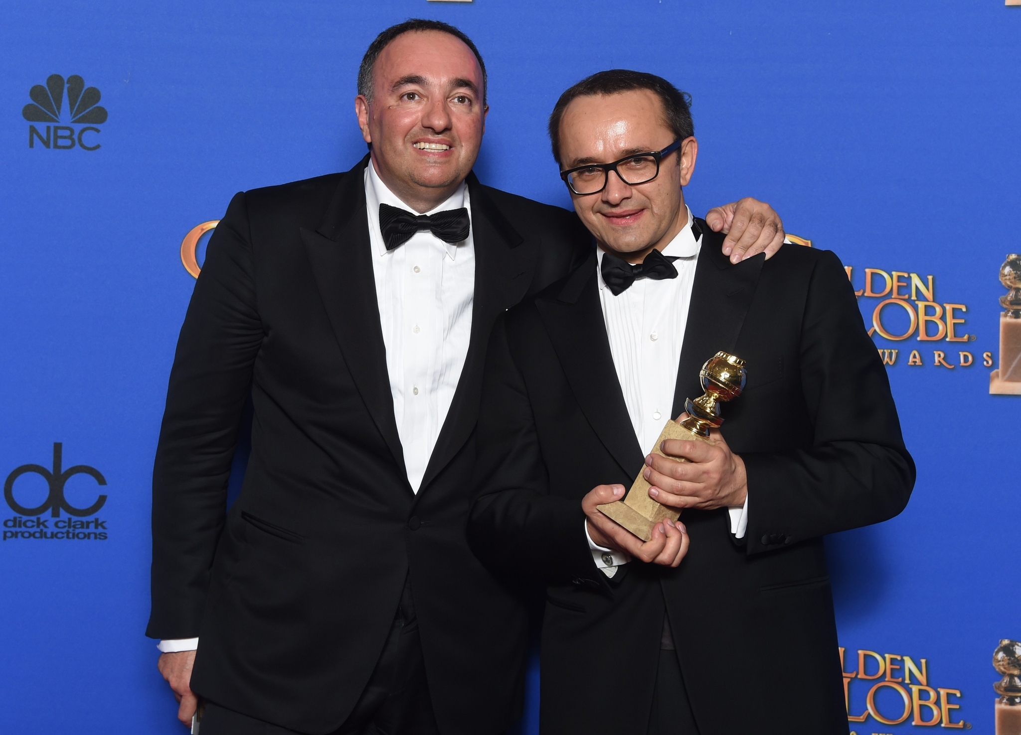 Alexander Rodnyansky and Andrey Zvyagintsev at event of 72nd Golden Globe Awards (2015)