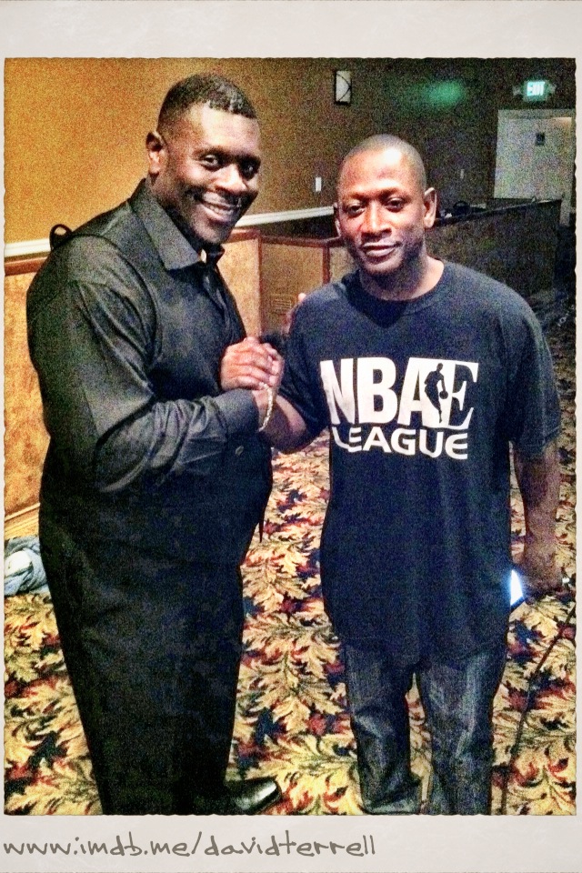 David Terrell & Joe Torry mixing it up on the set of Act Like You Love Me. A New Kingdom Pictures Film.
