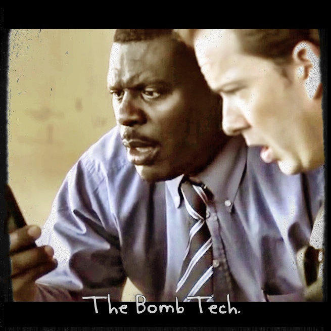 David Terrell on the set of Bomb Tech